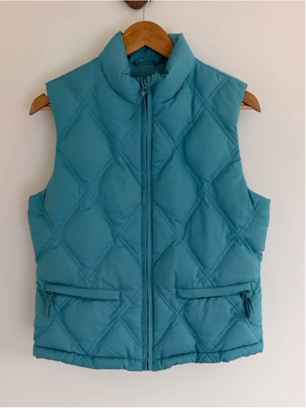 Vintage 2000 GAP Aqua Down Puffer Vest S Y2K